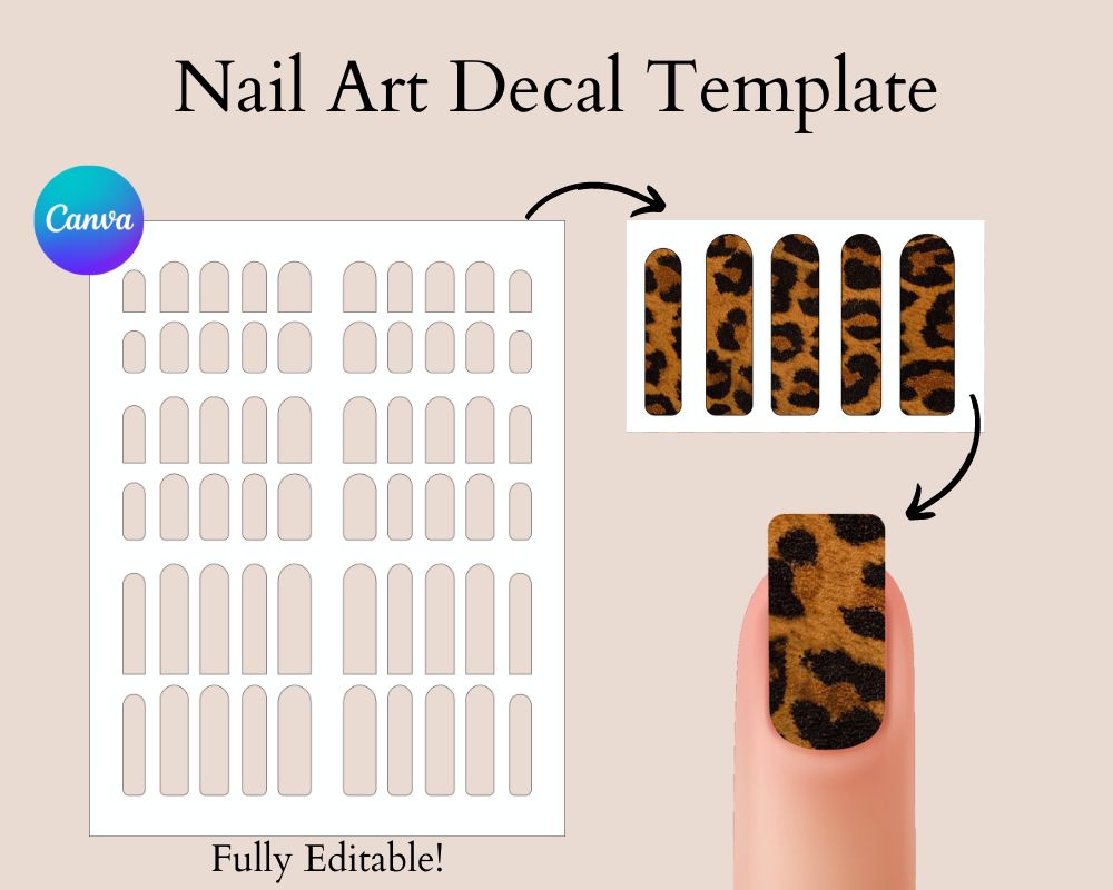 Nail Art Decal Template