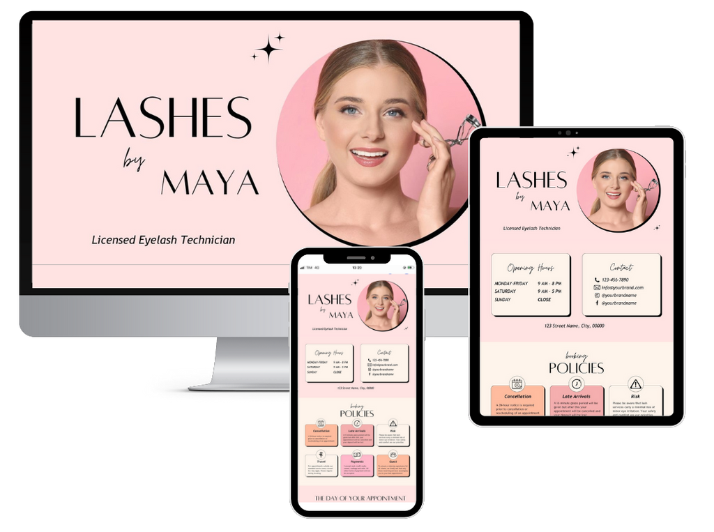 Lash Artist Acuity Scheduling Template