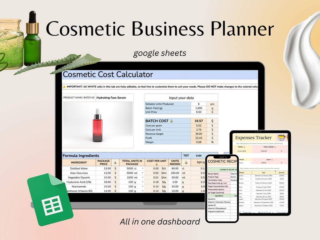 Cosmetic Handmade Business Planner