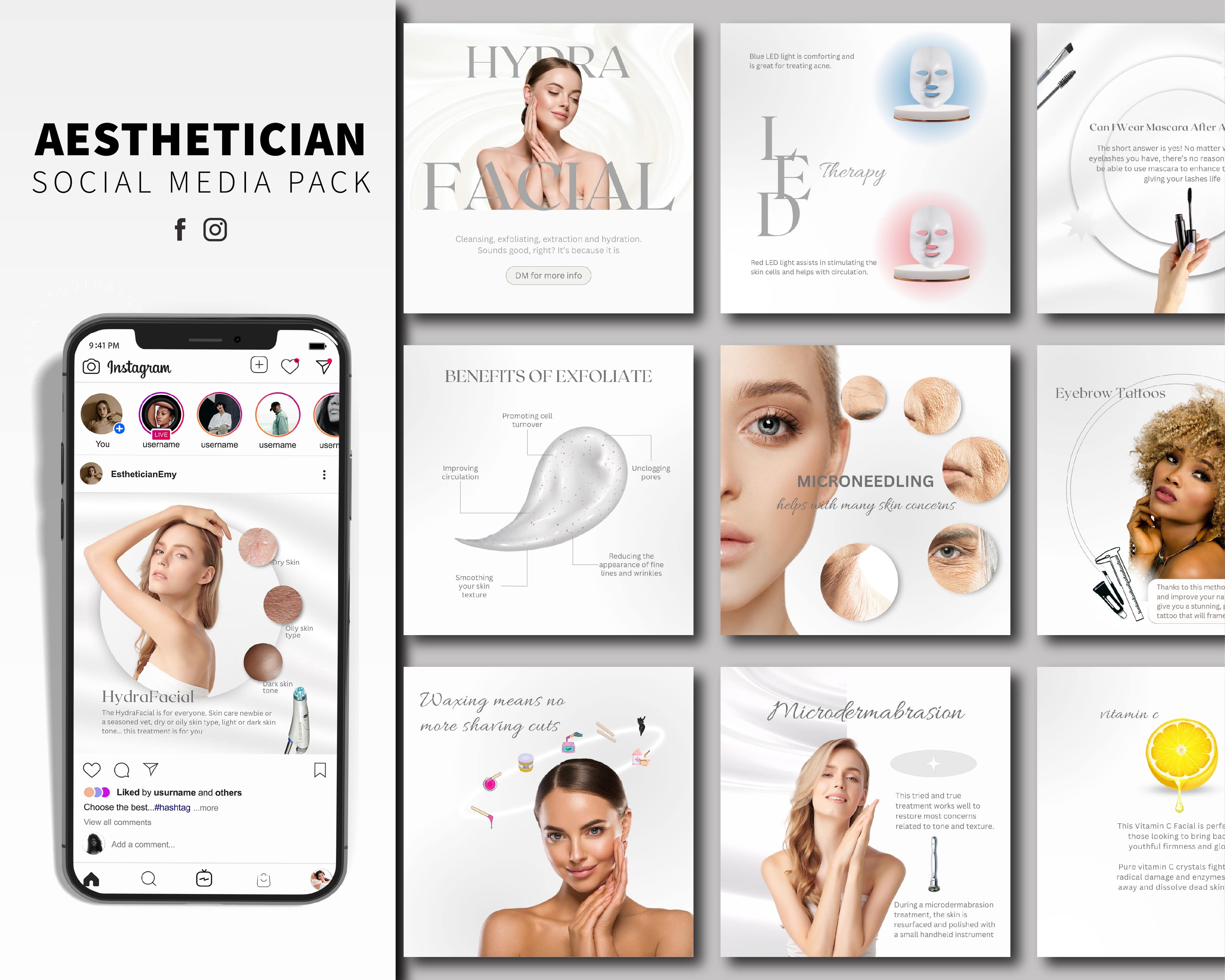 AESTHETICIAN PACK 2 White – ESTHETICIANSPACE